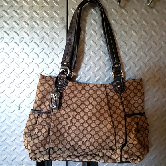 EUC NINE WEST geometric brown / neutral tones bag (OS) - Picture 1 of 13